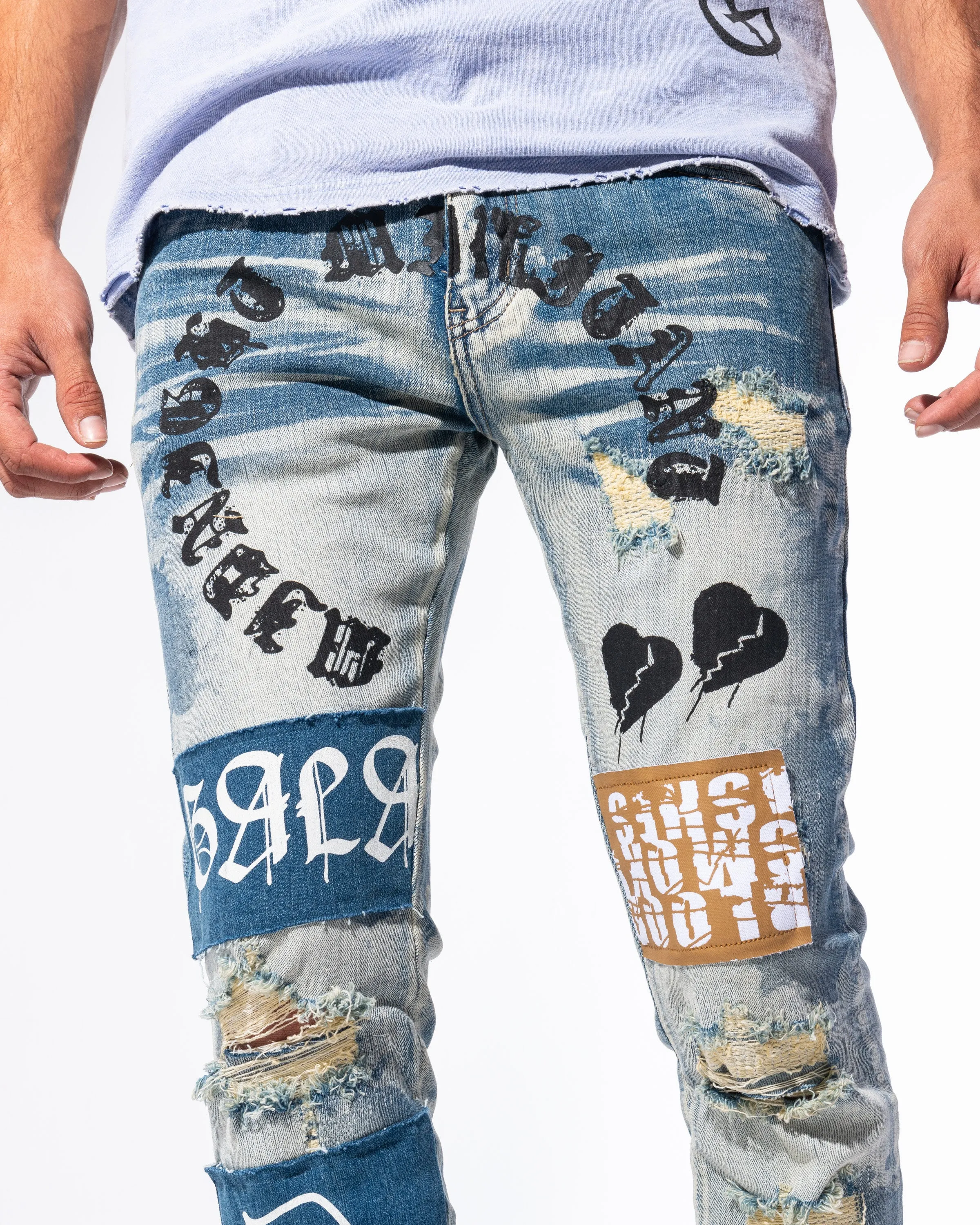 "DO OR DIE" DENIM (ACID BLUE)