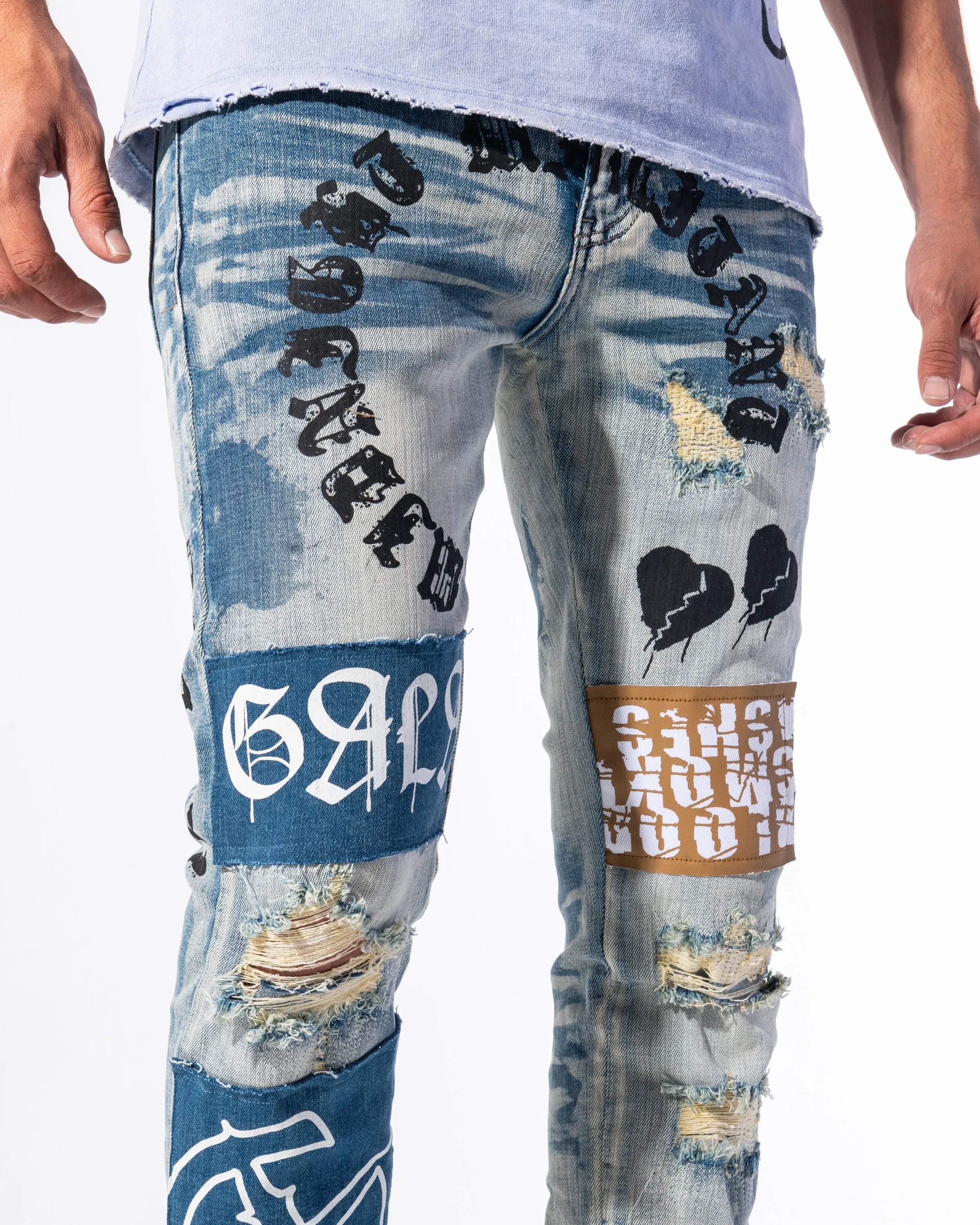 "DO OR DIE" DENIM (ACID BLUE)