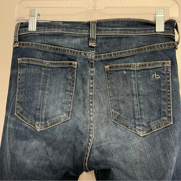 Rag &amp; Bone 10-inch boot cut cropped jeans, dark wash, size 26