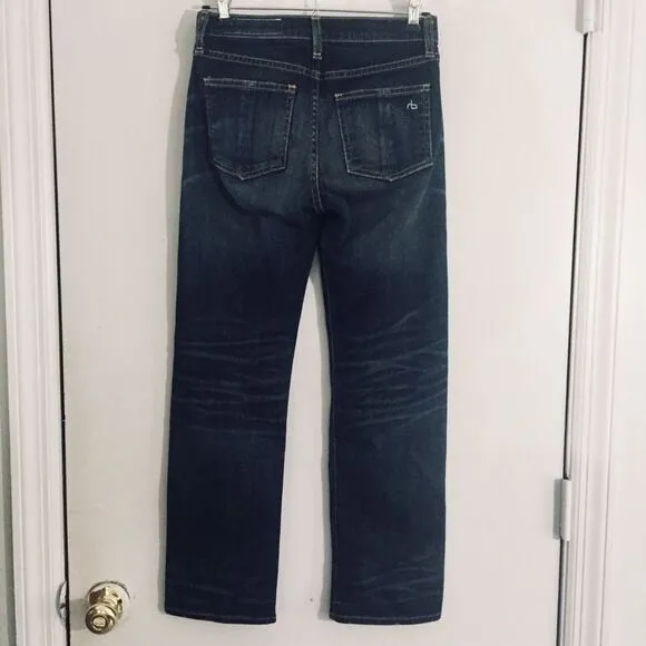 rag &amp; bone Crop Straight Leg Jeans Nord 24