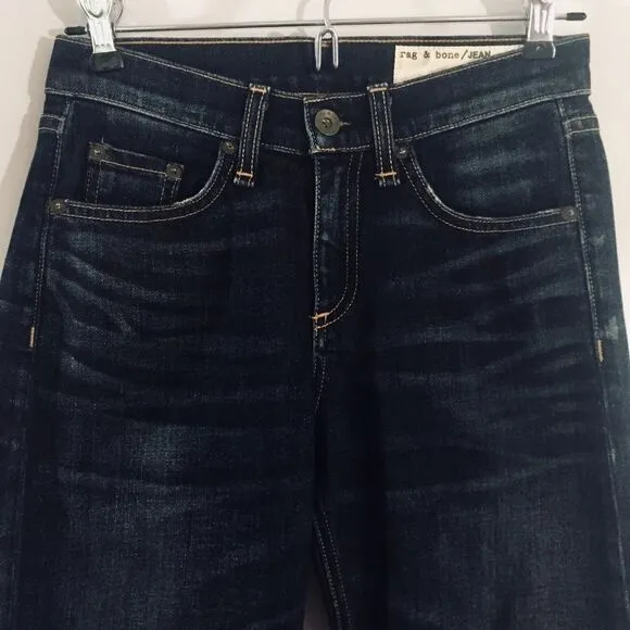 rag &amp; bone Crop Straight Leg Jeans Nord 24