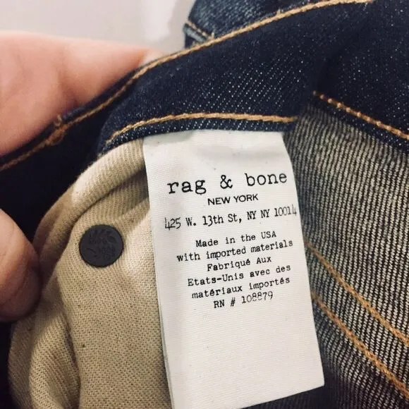 rag &amp; bone Crop Straight Leg Jeans Nord 24