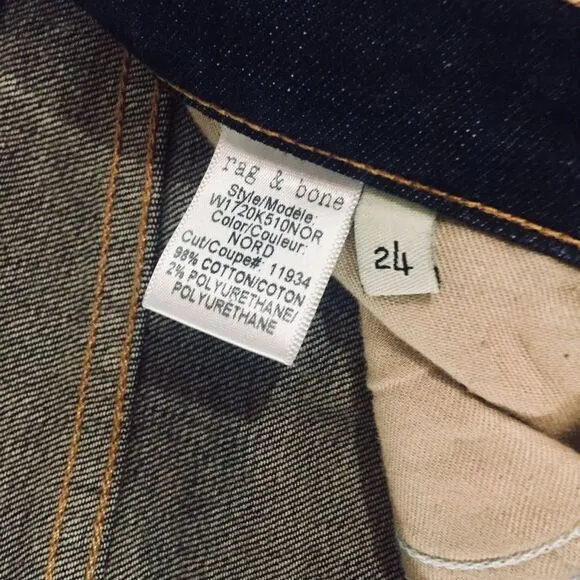 rag &amp; bone Crop Straight Leg Jeans Nord 24