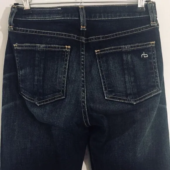 rag &amp; bone Crop Straight Leg Jeans Nord 24