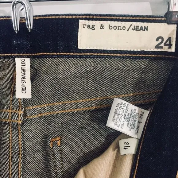 rag &amp; bone Crop Straight Leg Jeans Nord 24