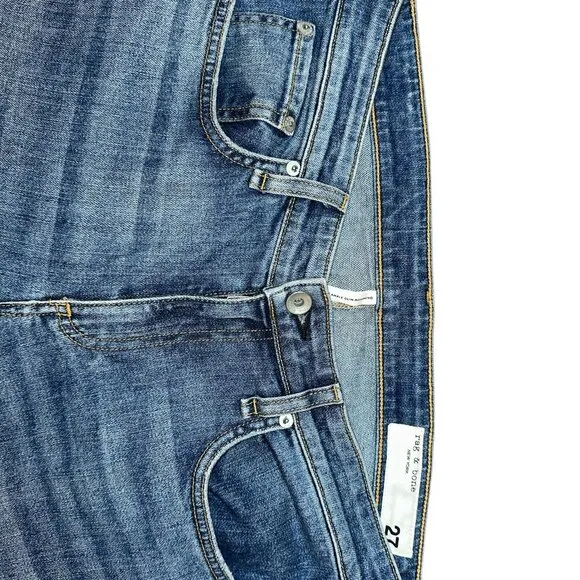 Rag &amp; Bone  Dre Womens Boyfriend Low-rise slim Julienne Size 27