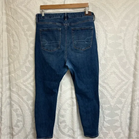 Rare AE BFF Jegging in Dark Atlantic Luxe Stretch Size Large Extra Short