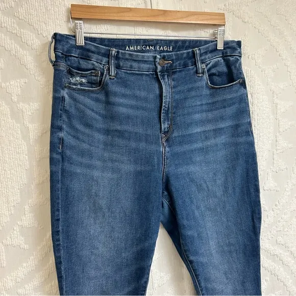 Rare AE BFF Jegging in Dark Atlantic Luxe Stretch Size Large Extra Short