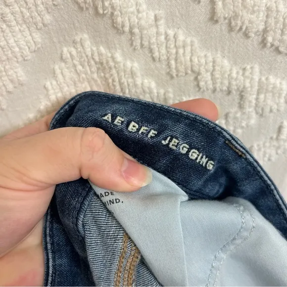 Rare AE BFF Jegging in Dark Atlantic Luxe Stretch Size Large Extra Short