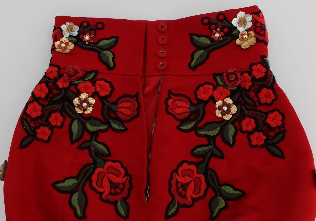 Red Silk Roses Sicily Shorts