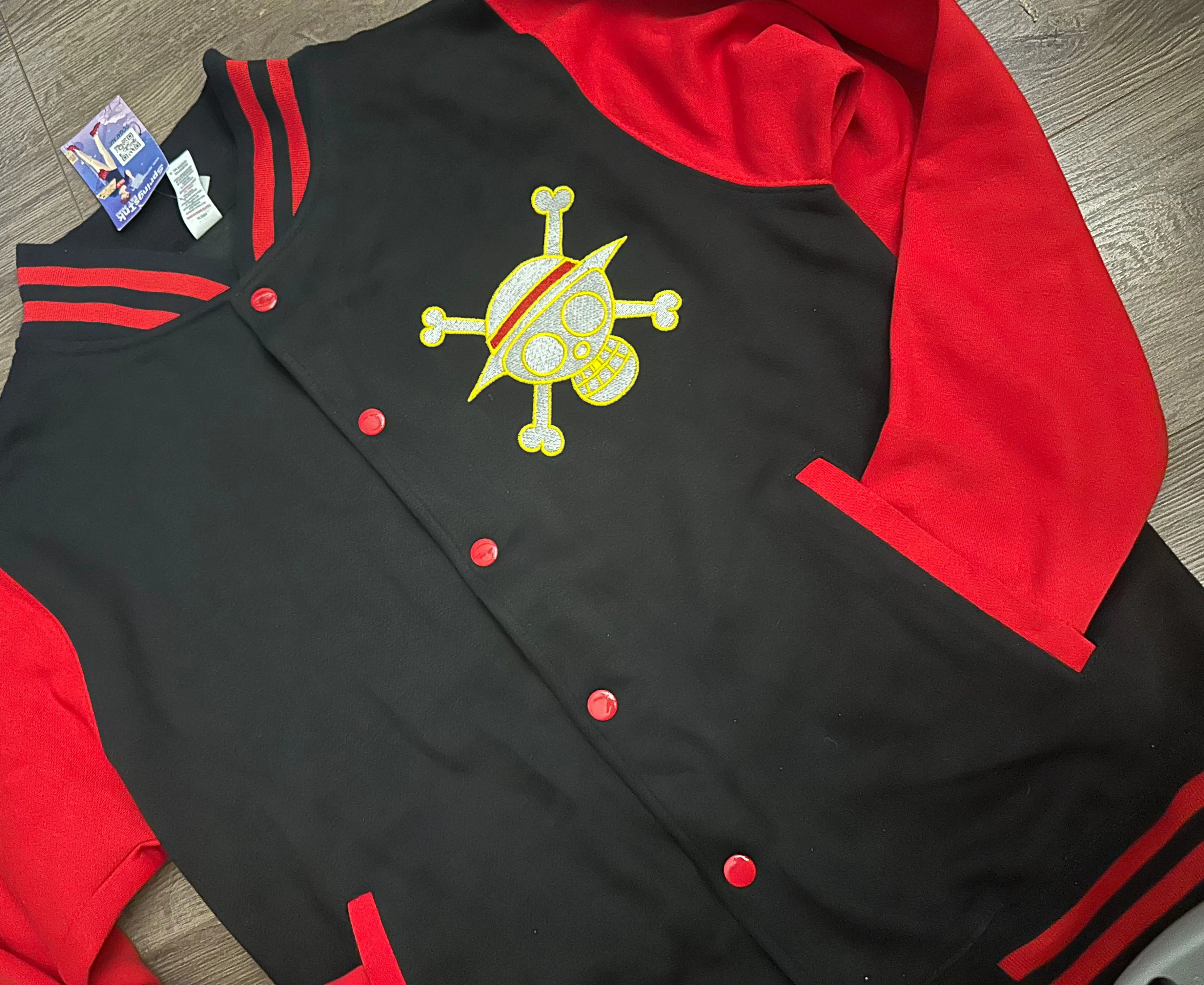 Red To Be Continued Letterman Jacket pre order