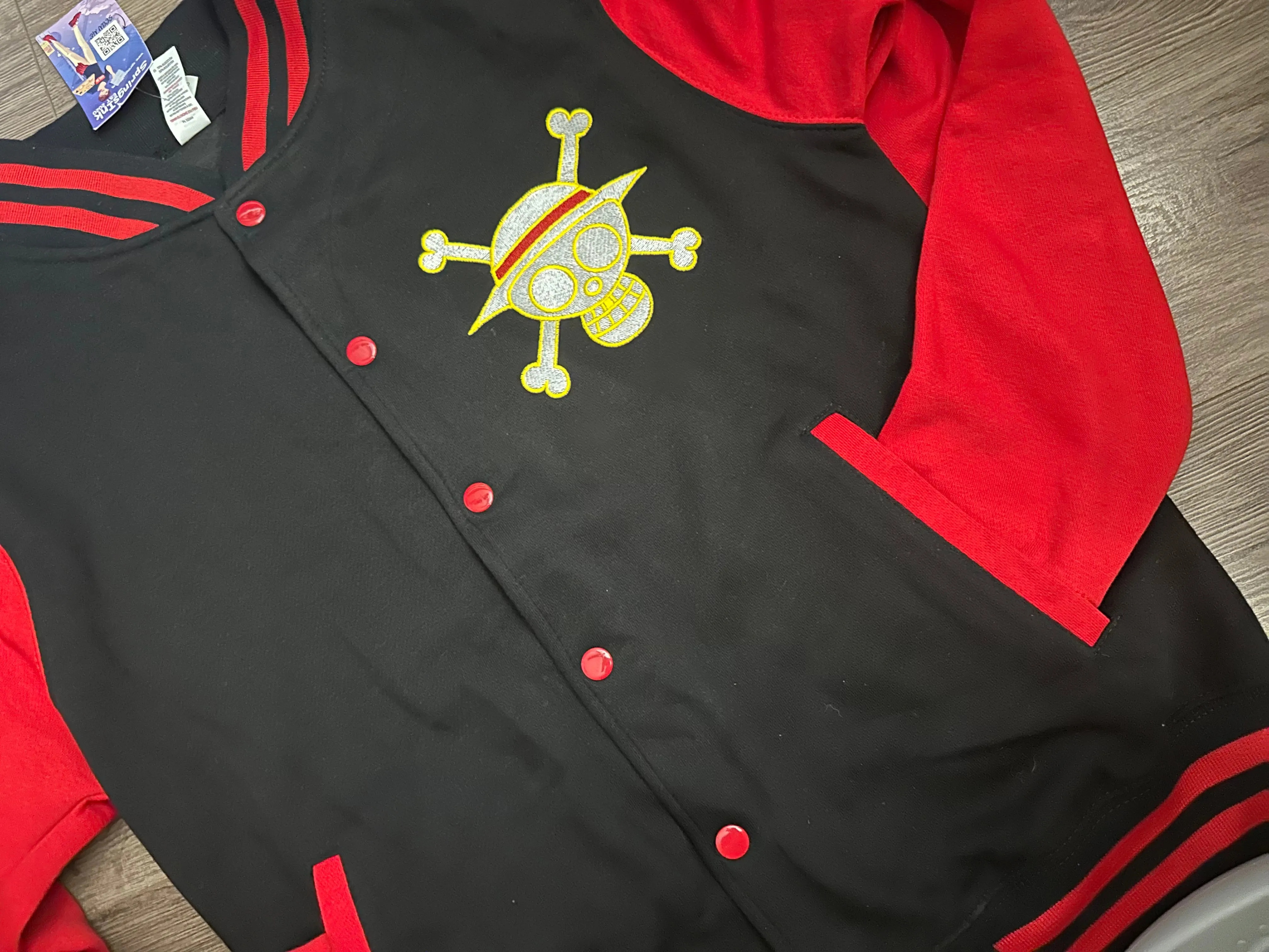 Red To Be Continued Letterman Jacket pre order