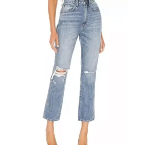 Reformation Jeans Womans High Rise Cropped In Shasta Destroyed Size 24