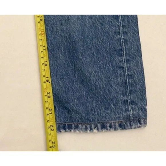 Reformation Jeans Womans High Rise Cropped In Shasta Destroyed Size 24