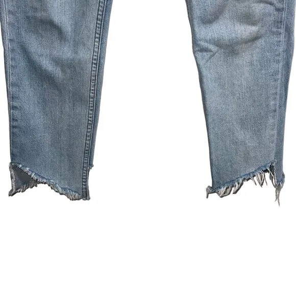 Reformation Julia High Cigarette Cropped Step Hem Jean Skye Wash