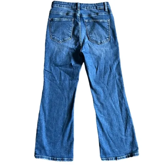 Risen High Rise Distressed Kick Flare Jeans