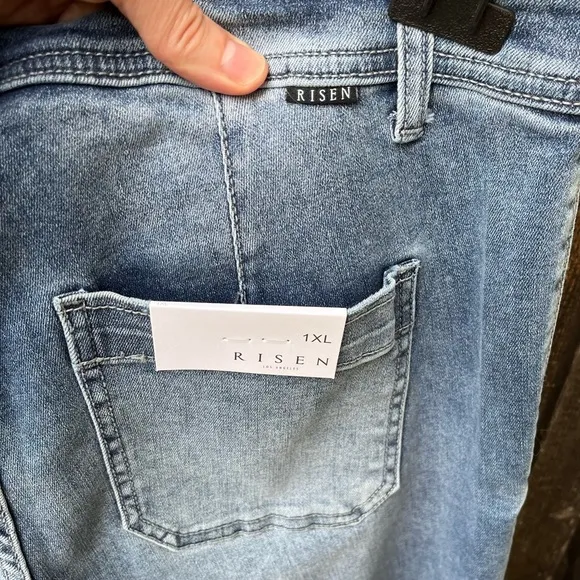 Risen Wm’s Wide Leg Cargo Jeans NWT Sz 1XL(16-18)
