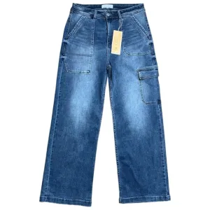 Risen Wm’s Wide Leg Cargo Jeans NWT Sz 1XL(16-18)
