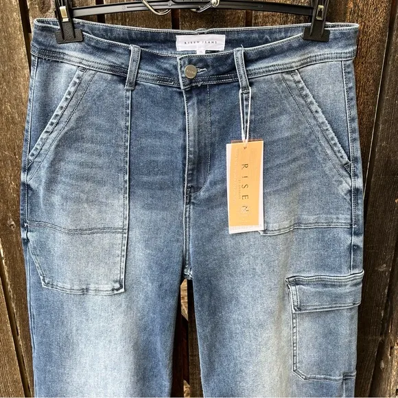 Risen Wm’s Wide Leg Cargo Jeans NWT Sz 1XL(16-18)
