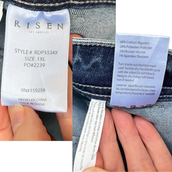 Risen Wm’s Wide Leg Cargo Jeans NWT Sz 1XL(16-18)