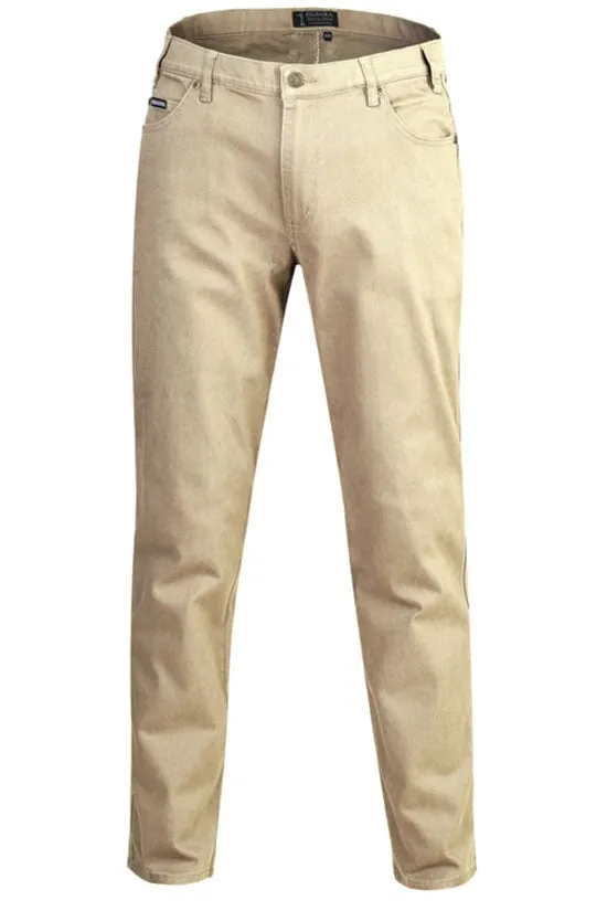 Ritemate Mens Cotton Stretch Jean - Bone