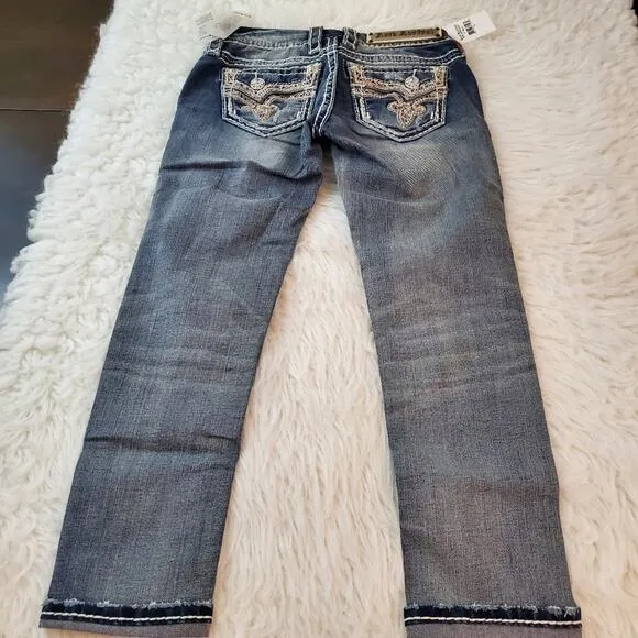 Rock Revival Crop Jeans Size 24 Betty Skinny Crop Jeans NWT $154