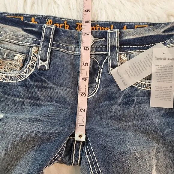 Rock Revival Crop Jeans Size 24 Betty Skinny Crop Jeans NWT $154