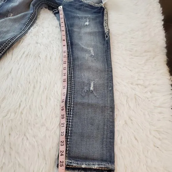 Rock Revival Crop Jeans Size 24 Betty Skinny Crop Jeans NWT $154