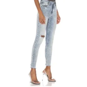 RtA Madrid Skinny High Rise Jeans in Midtown Blue Size 26