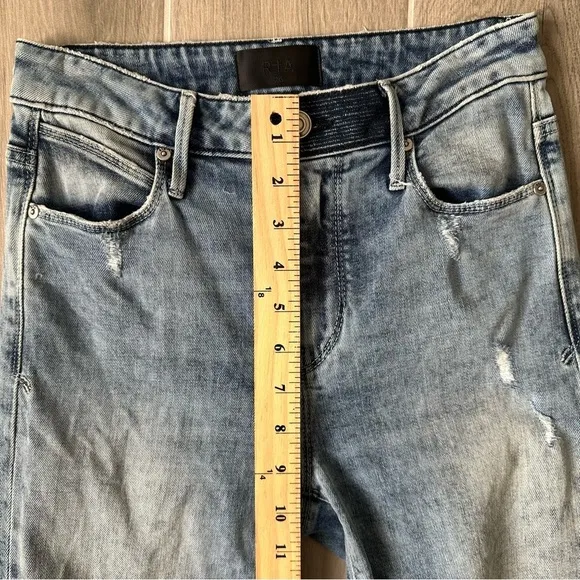 RtA Madrid Skinny High Rise Jeans in Midtown Blue Size 26