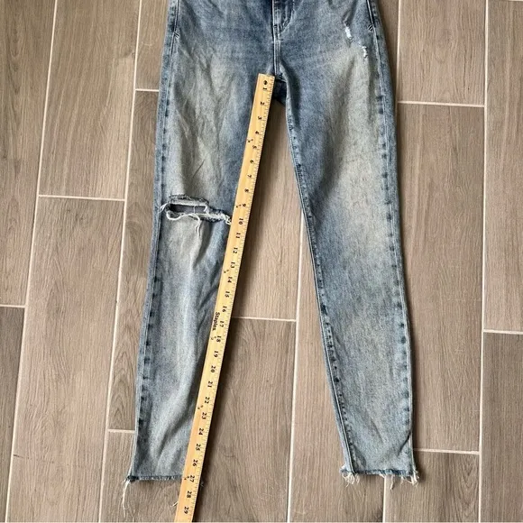RtA Madrid Skinny High Rise Jeans in Midtown Blue Size 26