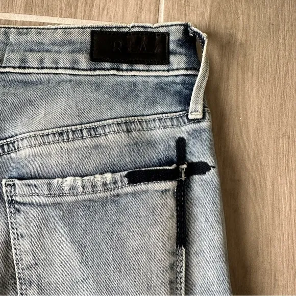 RtA Madrid Skinny High Rise Jeans in Midtown Blue Size 26
