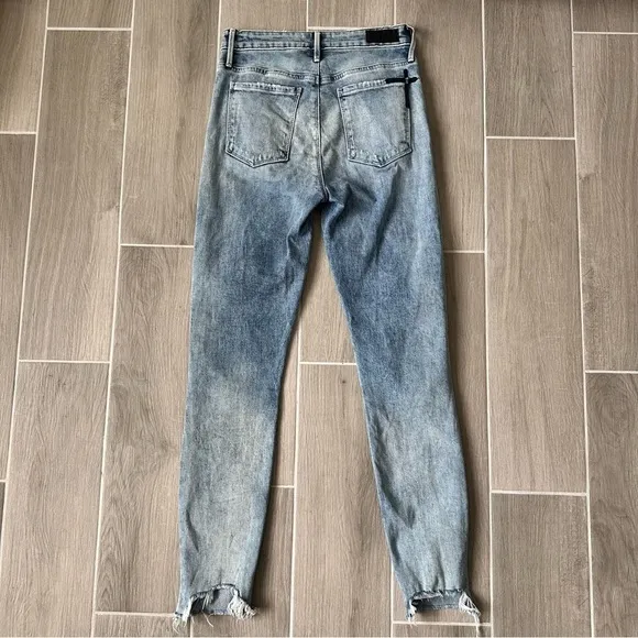 RtA Madrid Skinny High Rise Jeans in Midtown Blue Size 26