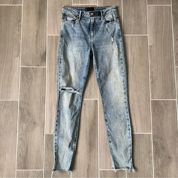 RtA Madrid Skinny High Rise Jeans in Midtown Blue Size 26