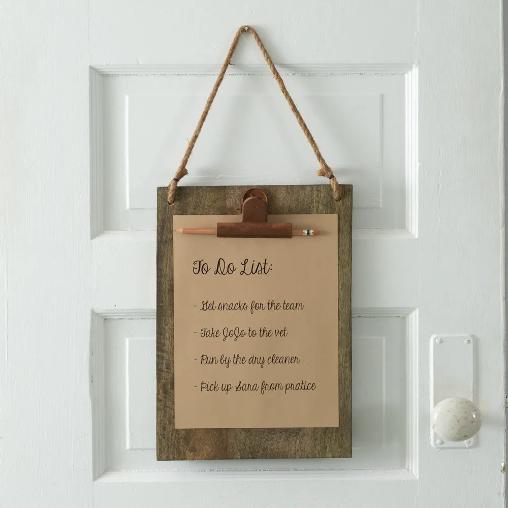 Rustic Wooden Clipboard for Your Cozy Farmhouse Vibes
