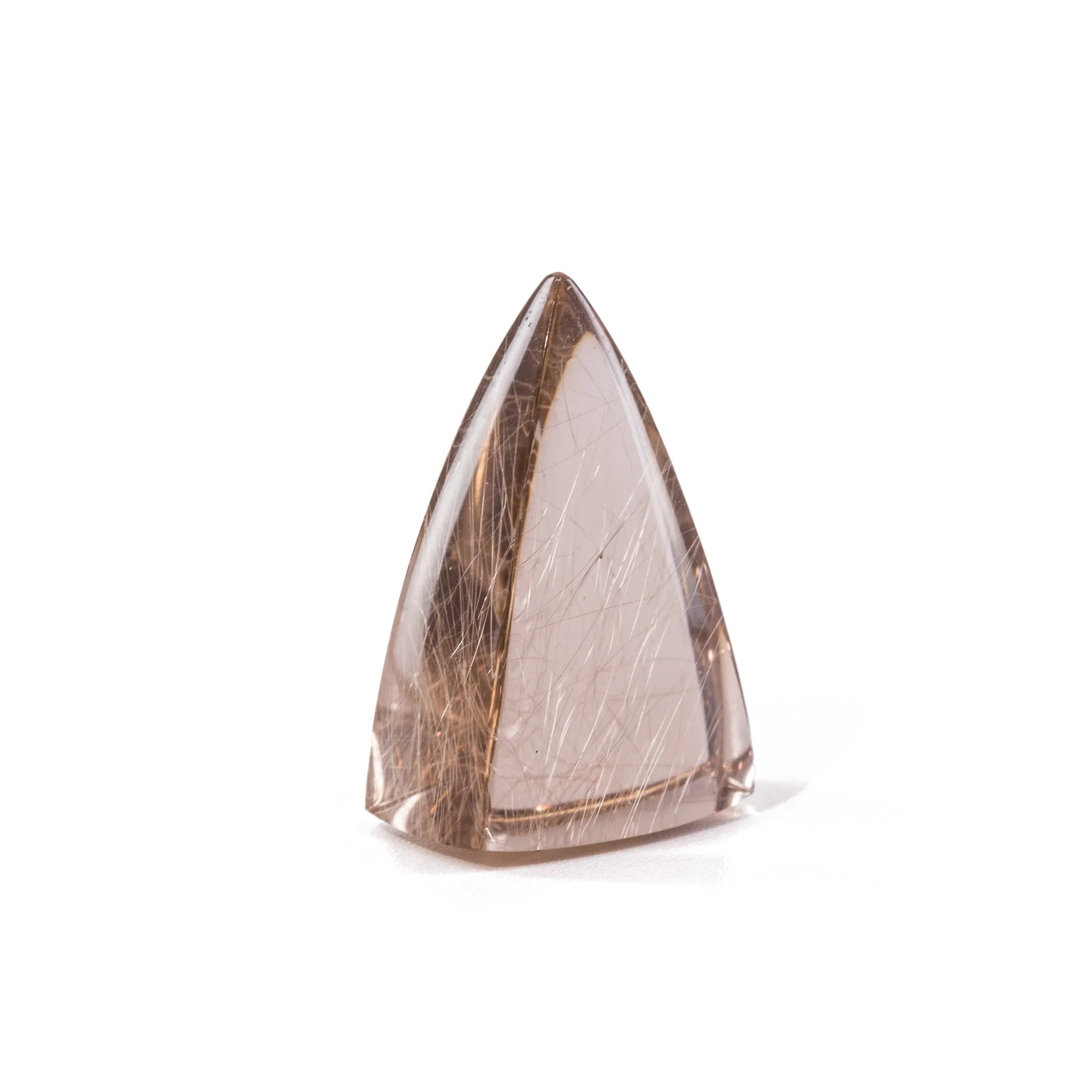 Rutilated Smoky Quartz 19.2 Carat Polished Crystal Pyramid