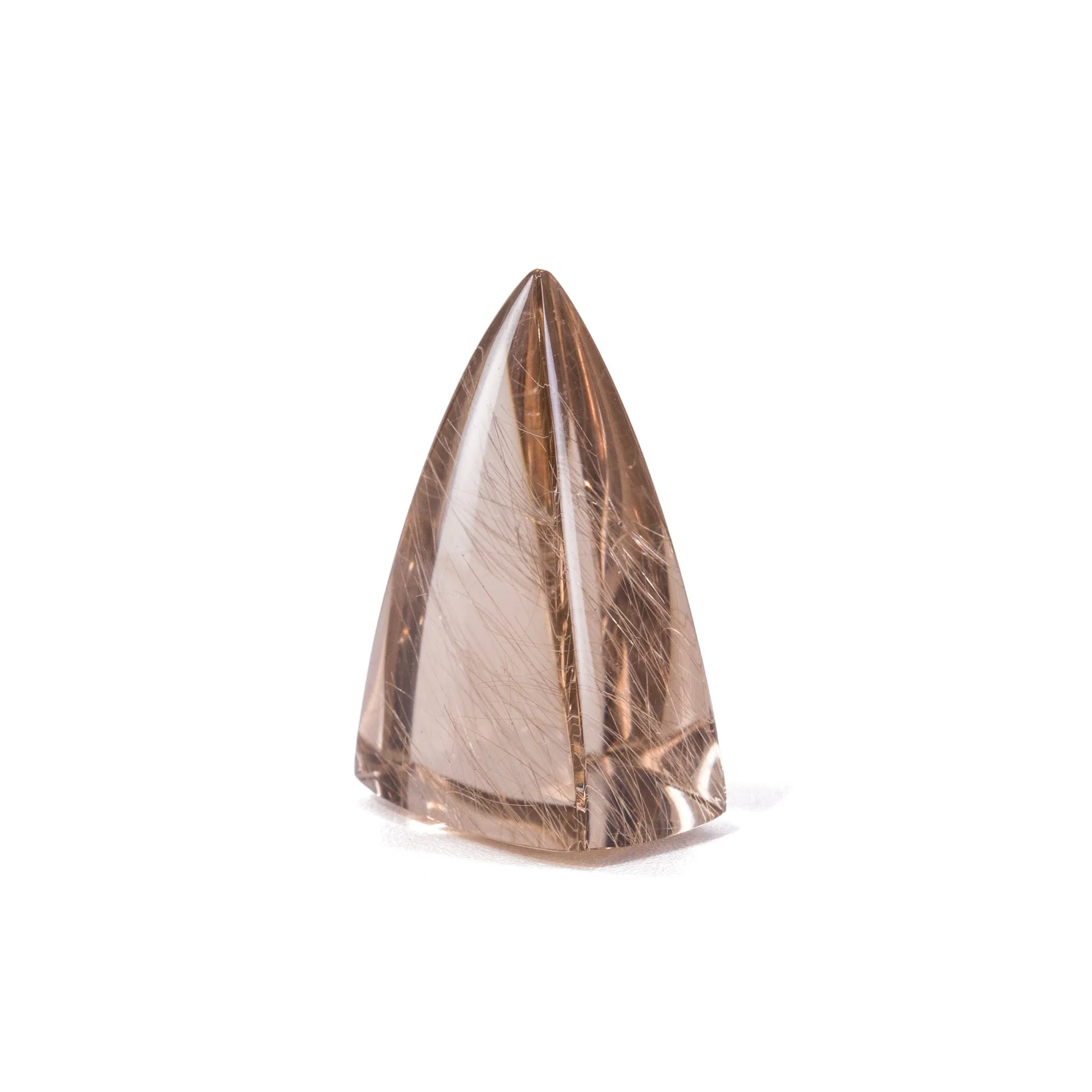 Rutilated Smoky Quartz 19.2 Carat Polished Crystal Pyramid