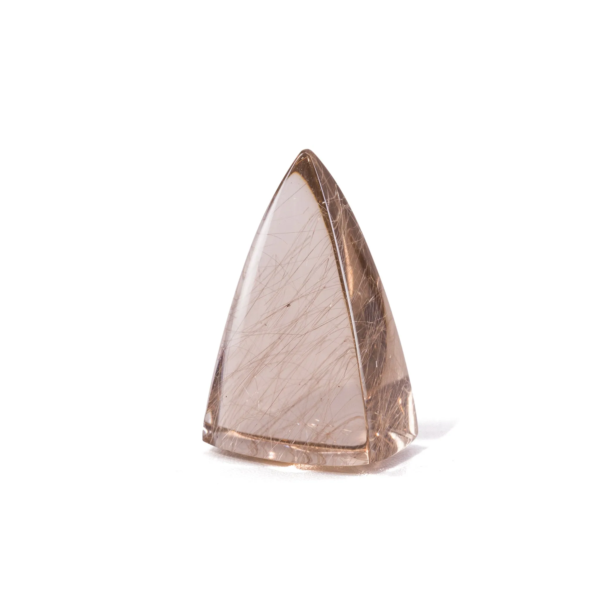 Rutilated Smoky Quartz 19.2 Carat Polished Crystal Pyramid