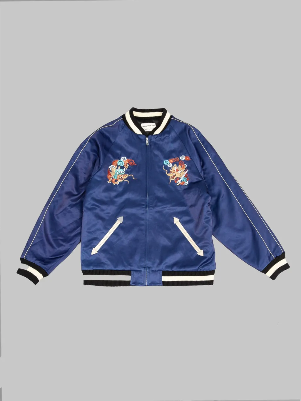 Samurai Jeans SJSKJ24 "Sukajan" Embroidered Satin Souvenir Jacket