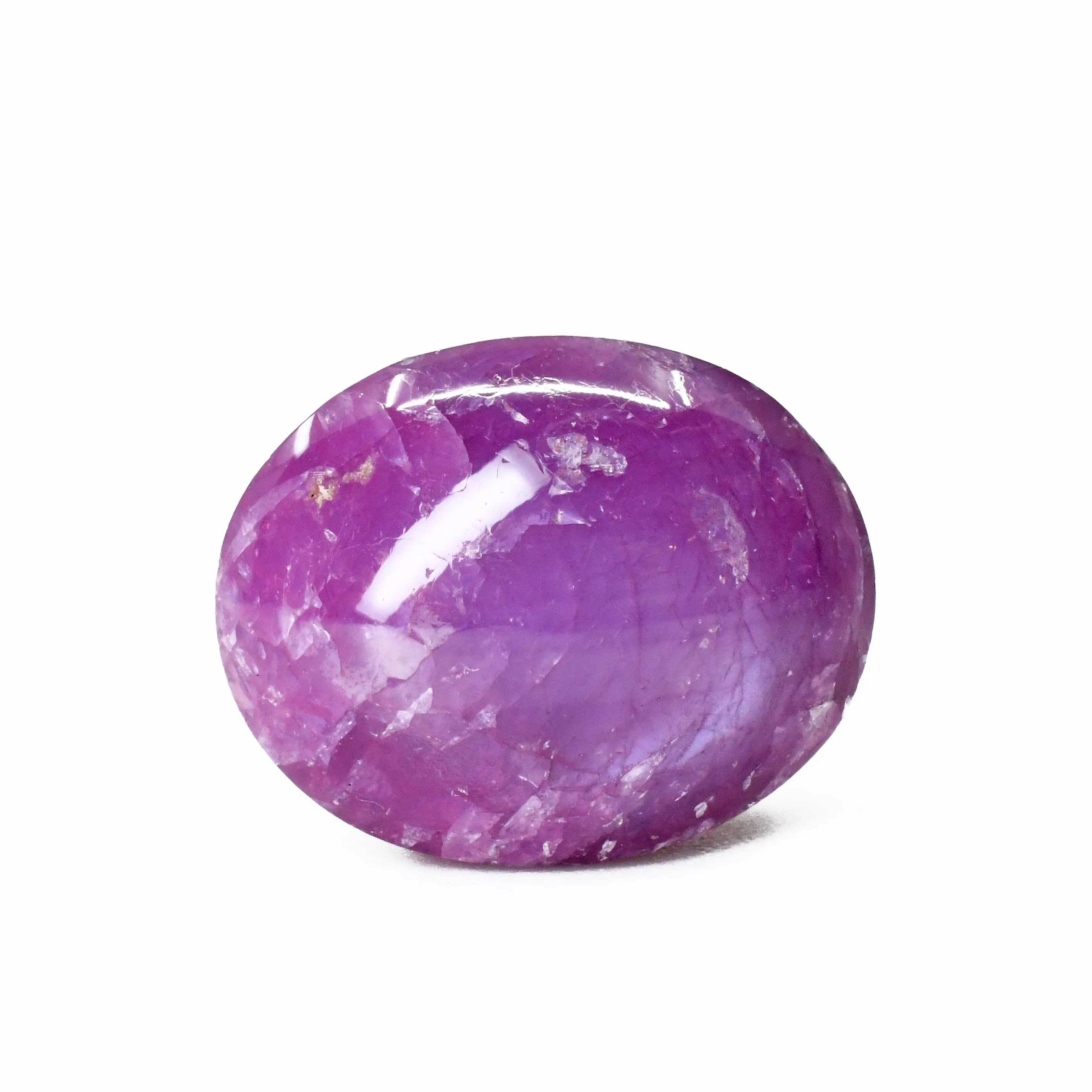 Sapphire 22.24 carat 17.08mm Pink Star Oval Cabochon