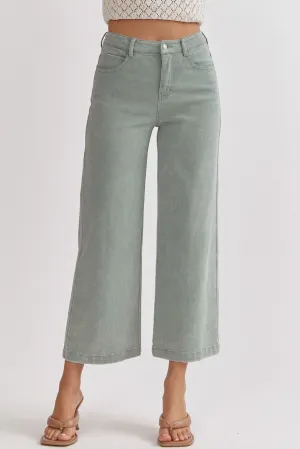 Seafoam Cropped Jeans