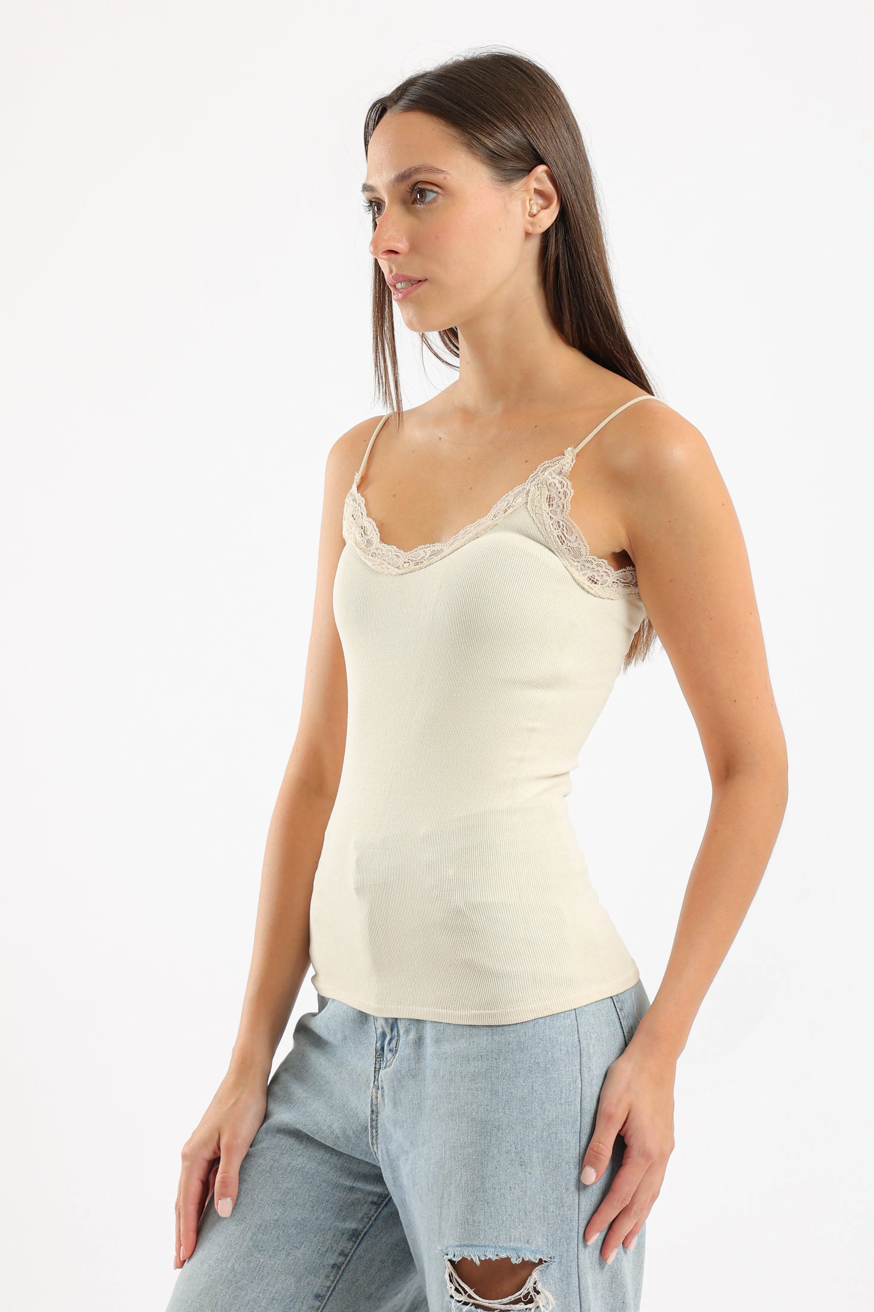 Seamless Top with Lace