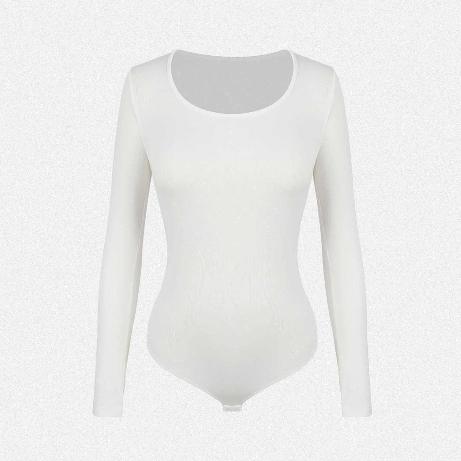 Shaperin Round Neck Long Sleeve Bodysuit Top