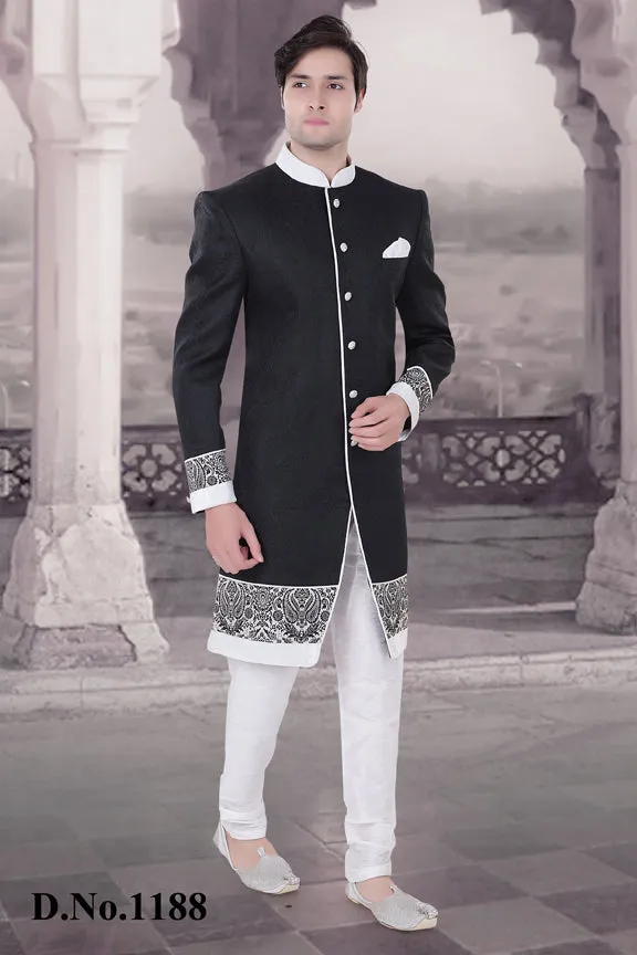 Sherwani (Custom Tailored) - (D.No.-1188)