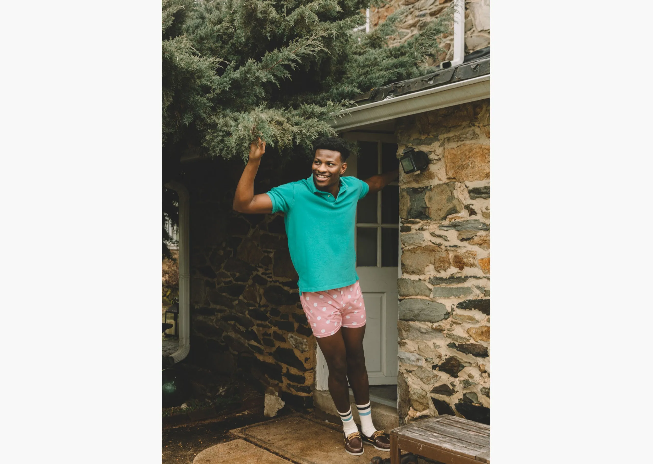 Slim Fit Boxer ~ Pink Hand-drawn Dots