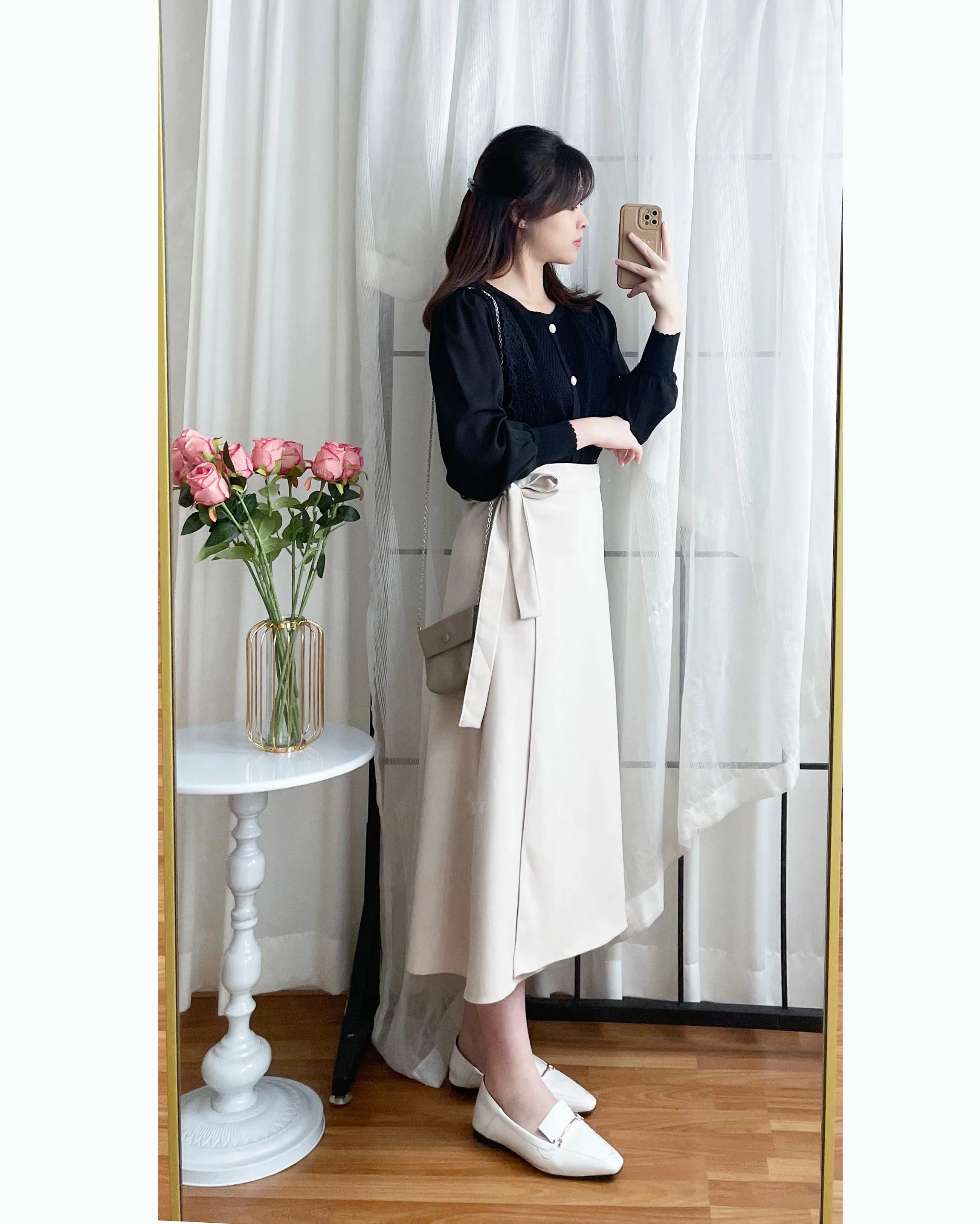 Slim Waist 包裹式穿著微A形顯瘦半身裙, Dress/ SK8748