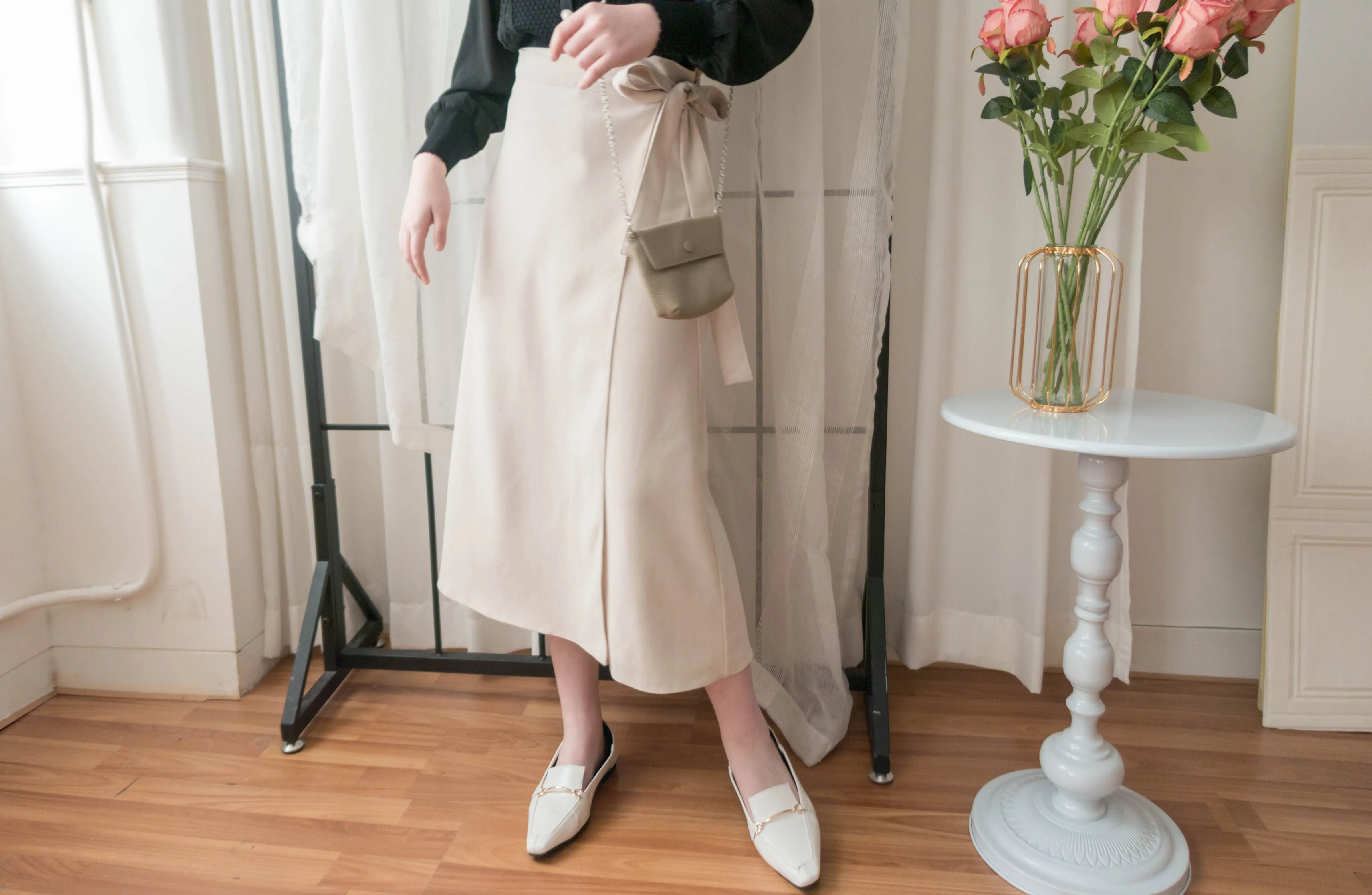 Slim Waist 包裹式穿著微A形顯瘦半身裙, Dress/ SK8748