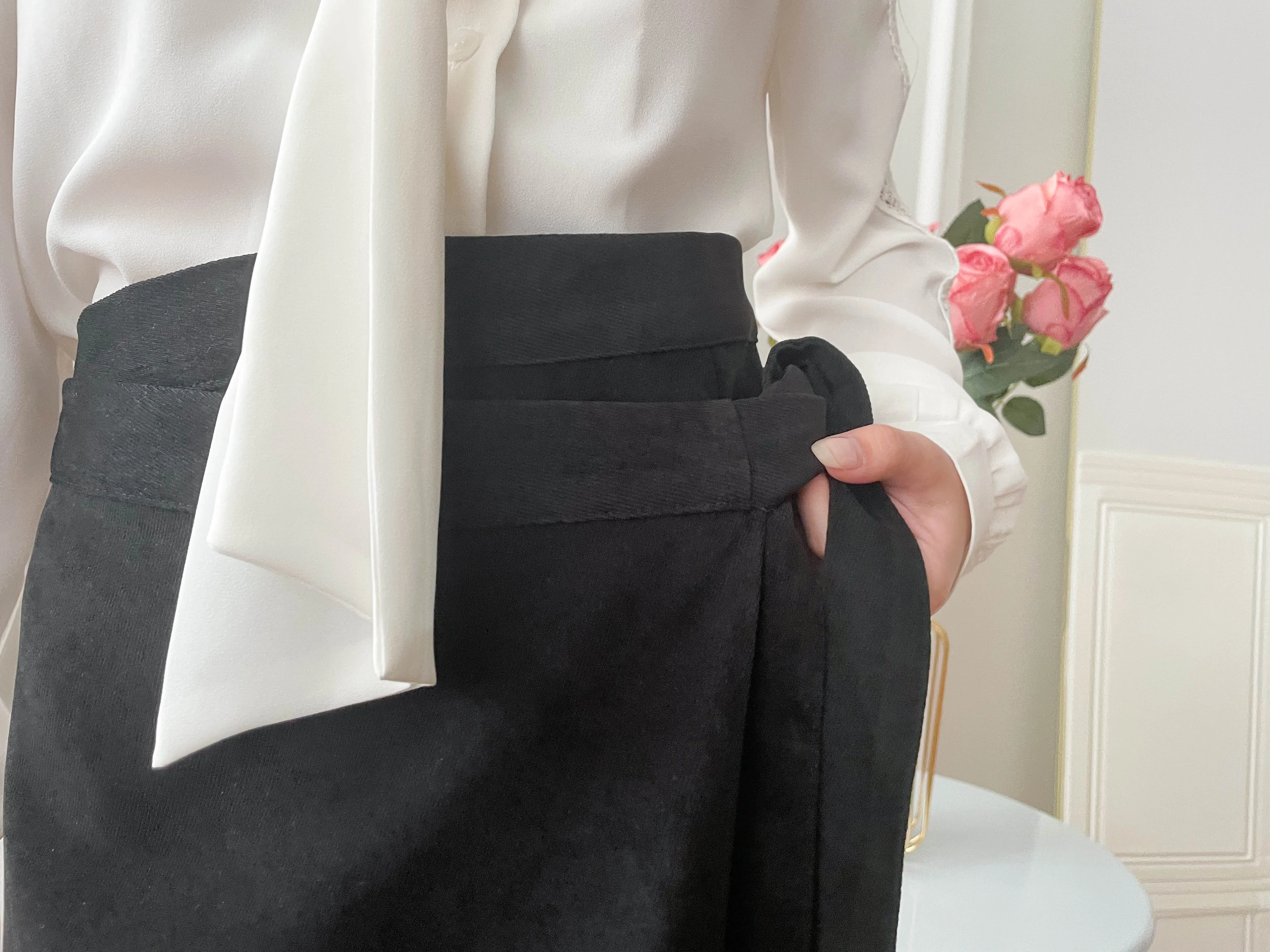 Slim Waist 包裹式穿著微A形顯瘦半身裙, Dress/ SK8748