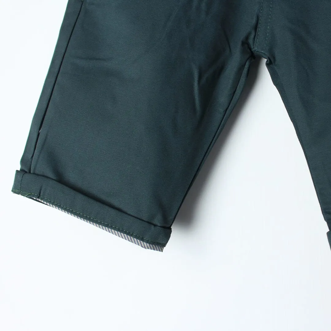 Smart Green Themed Summer Boys Short