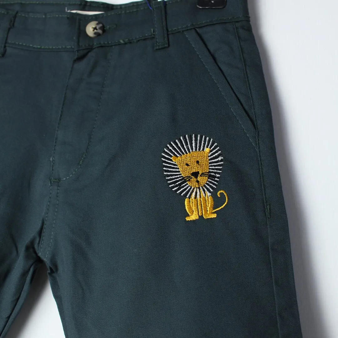 Smart Green Themed Summer Boys Short